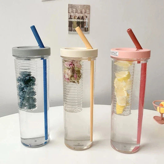 Artfan 700ml Filtered Water Bottle with Straw, Lid, Ideal for School, Sports, Outdoors