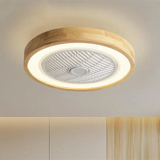 Artfan 20" Wood Ceiling Fan with APP Remote Control & LED Light, Modern Living Bedroom Design