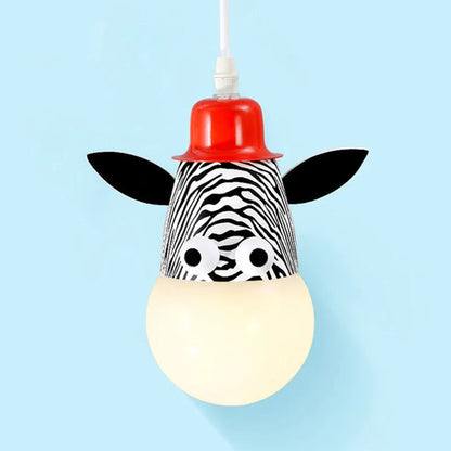 Artfan Animal LED Ceiling Light: Monkey Zebra Giraffe Kids Lamp for Bedroom.