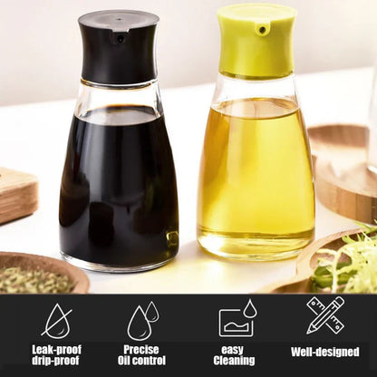 Artfan 170ML Seasoning Bottle with Leak-Proof Design for Oil, Soy Sauce & Vinegar