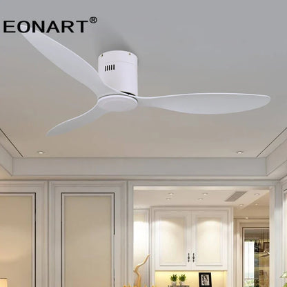 Artfan 52" Black DC Ceiling Fan, Remote Control, No Light