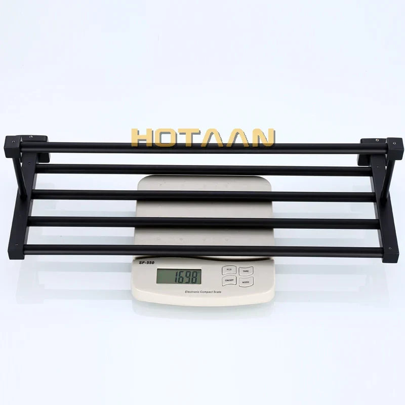 Artfan lighting Black Towel Rack: Wall-mounted Aluminium Bathroom Accessories