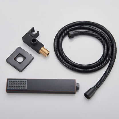 Artfan lighting Black Shower Set with Handshower and Rotate Bath Spout