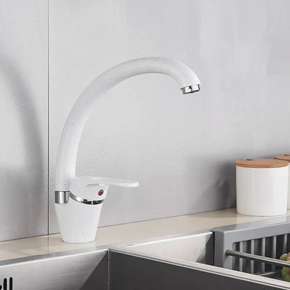 Artfan lighting Black Single Handle Kitchen Faucet - Hot and Cold Water Mixer