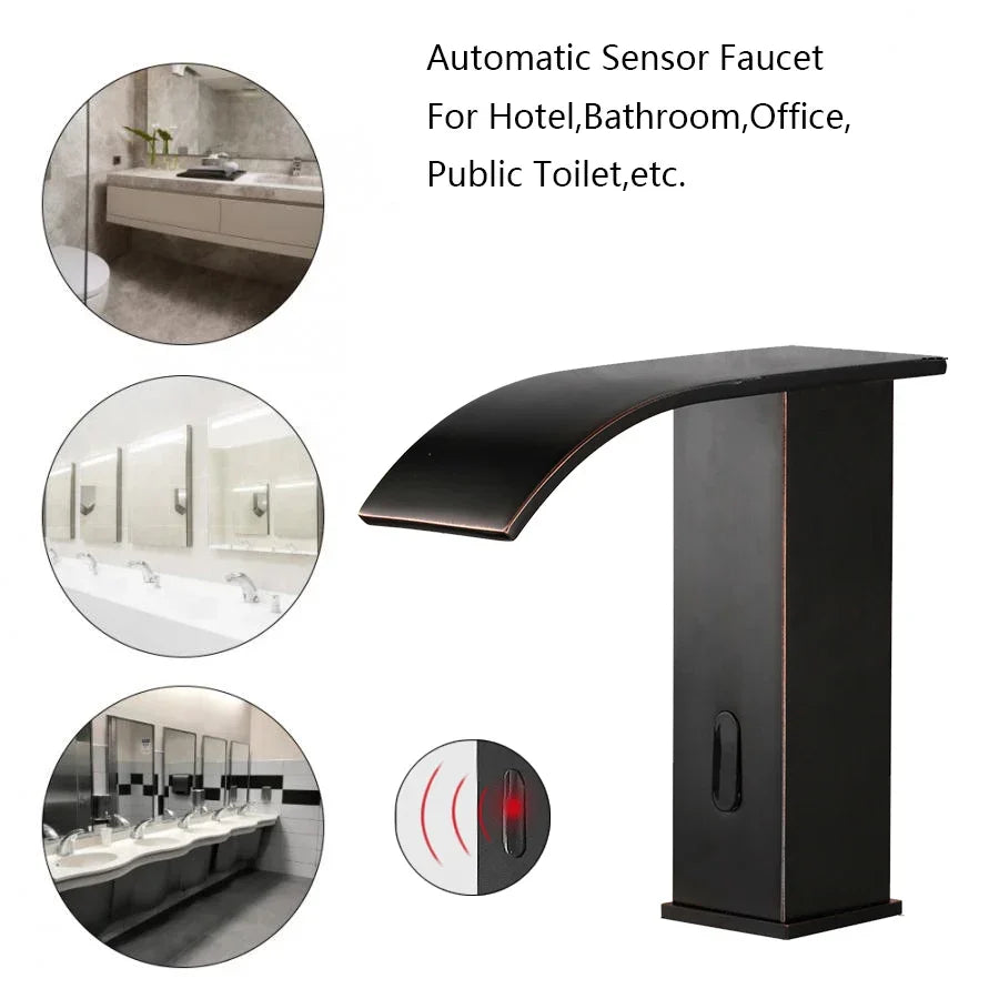 Artfan Automatic Sensor Water Mixer Crane Deck Mounted Bathroom Faucet