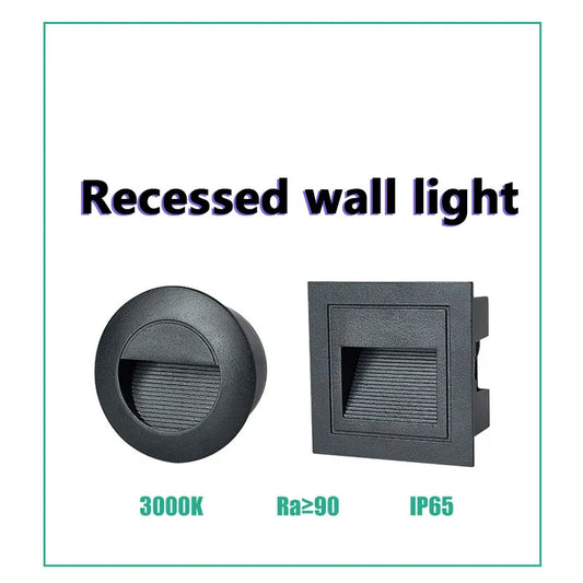 Artfan 3W IP65 Waterproof Embedded Step Lights for Staircase Corridor & Outdoor Walls
