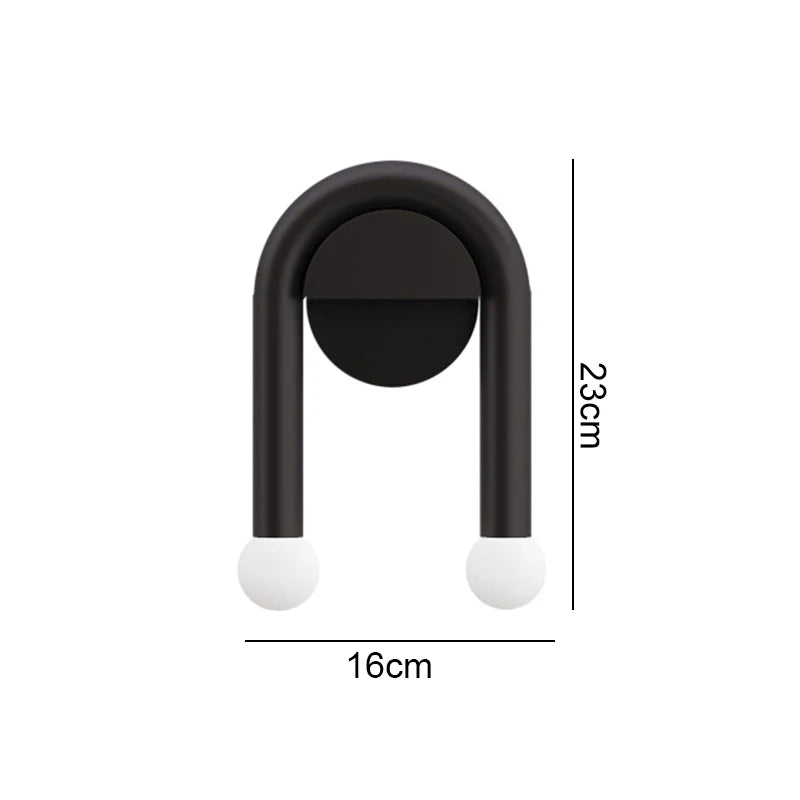 Artfan lighting Black LED Wall Lamp: Modern Nordic Indoor Sconces for Living Bedroom Bathroom
