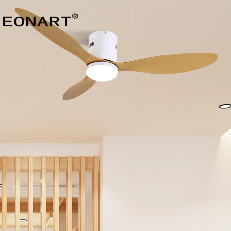 Artfan 52" Black DC Ceiling Fan, Remote Control, No Light