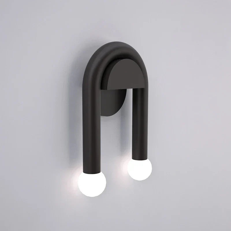 Artfan lighting Black LED Wall Lamp: Modern Nordic Indoor Sconces for Living Bedroom Bathroom
