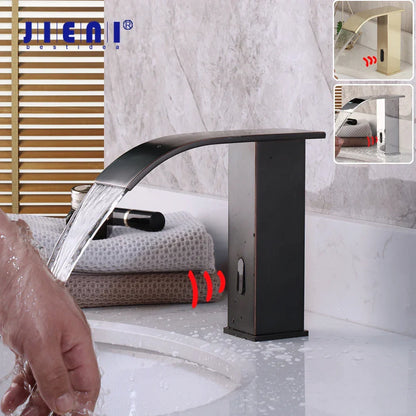 Artfan Automatic Sensor Water Mixer Crane Deck Mounted Bathroom Faucet