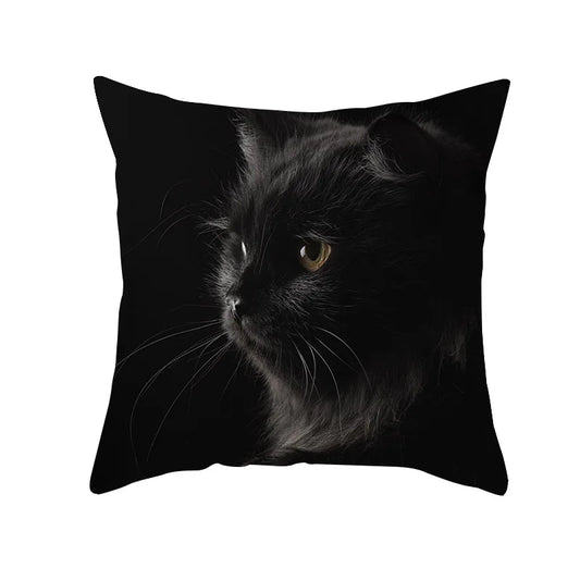 Artfan lighting Black Cat Pillowcases - Cute Kitty Animal Lover Cushion Cover