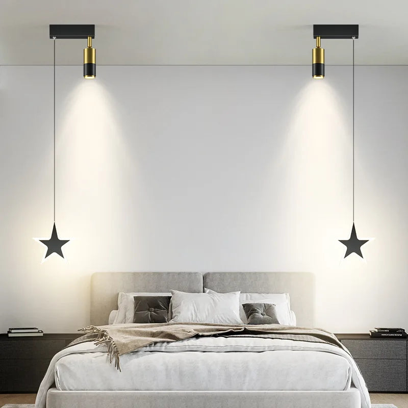 Artfan lighting Black Gold Hanging Pendant Lamp: Modern Luxury Bedroom & Living Room Lighting