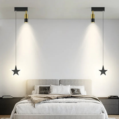 Artfan lighting Black Gold Hanging Pendant Lamp: Modern Luxury Bedroom & Living Room Lighting
