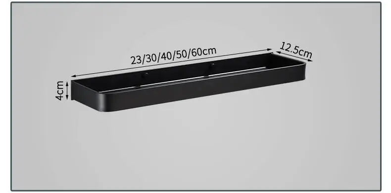 Artfan lighting Black Aluminum Bathroom Corner Shelf Wall Mounted Storage Holder
