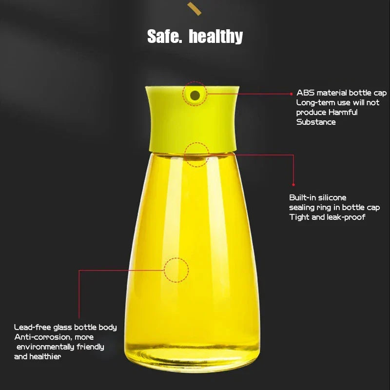 Artfan 170ML Seasoning Bottle with Leak-Proof Design for Oil, Soy Sauce & Vinegar