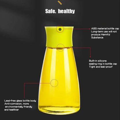 Artfan 170ML Seasoning Bottle with Leak-Proof Design for Oil, Soy Sauce & Vinegar