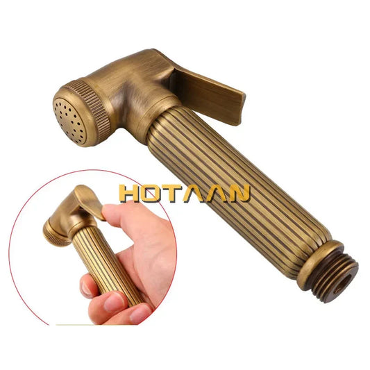Artfan Antique Brass Handheld Bidet Sprayer Set - Self Cleaning Hand Sprayer for Bathroom