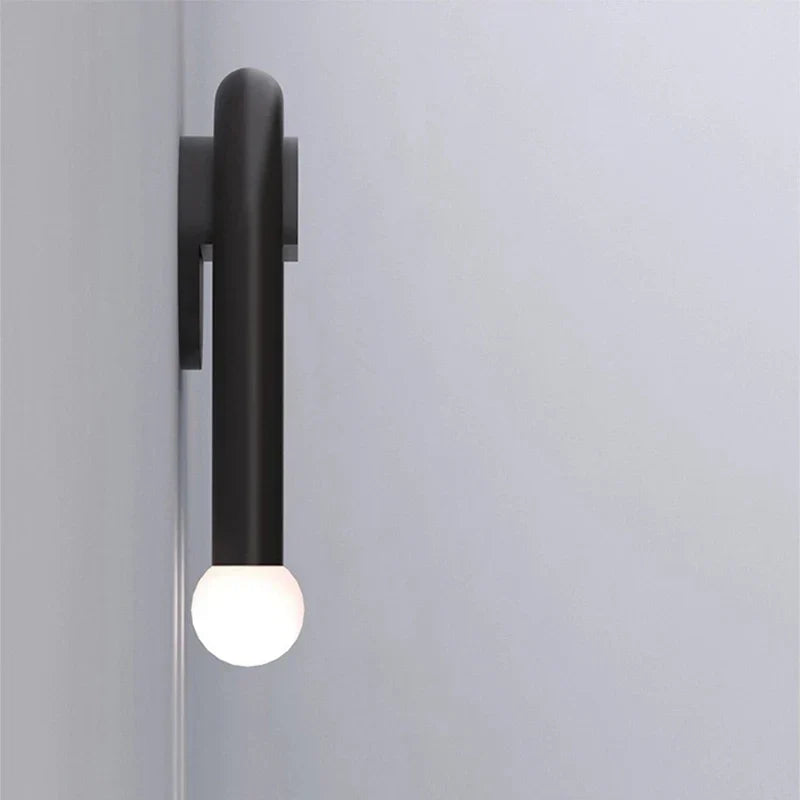 Artfan lighting Black LED Wall Lamp: Modern Nordic Indoor Sconces for Living Bedroom Bathroom