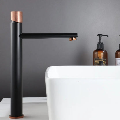 Artfan Brushed Gold Brass Basin Faucet - Cold & Hot Water Mixer Tap