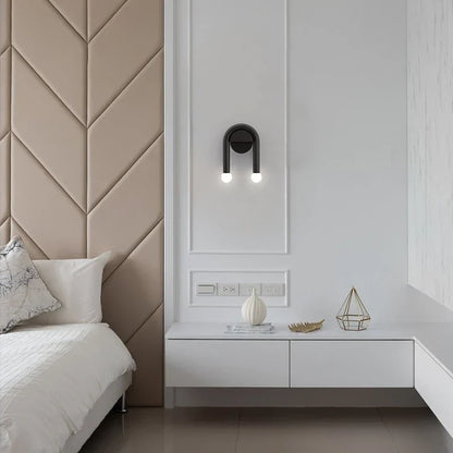 Artfan lighting Black LED Wall Lamp: Modern Nordic Indoor Sconces for Living Bedroom Bathroom