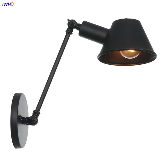 Artfan lighting Black Swing Arm Wall Light Industrial Vintage Sconce, LED, Bedroom Loft Stair Lighting