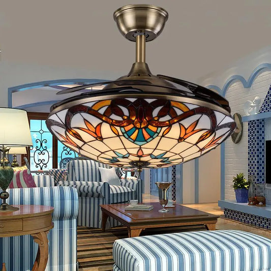 Artfan 42 Inch Retro Ceiling Fan Light with Remote Control for Living Room and Dining Room