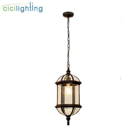 Artfan lighting Black Outdoor Hanging LED Pendant Light for Balcony Walkway & Exterior Lighting