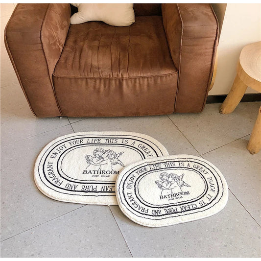 Artfan Angel Print Shaggy Bath Rug 40x60cm