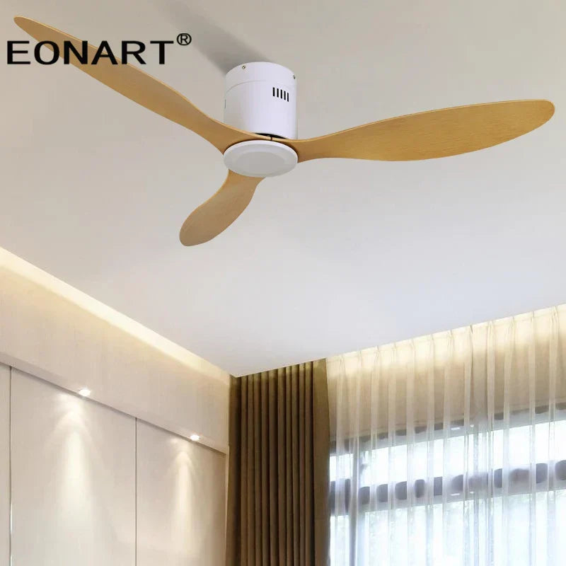 Artfan 52" Black DC Ceiling Fan, Remote Control, No Light