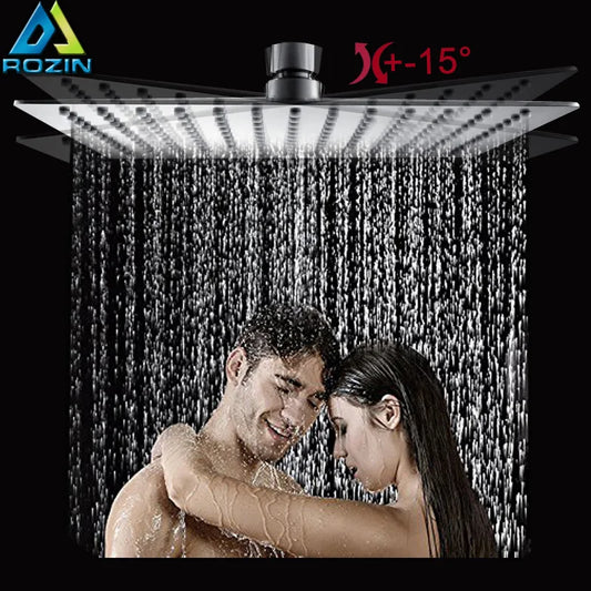 Artfan 16" Stainless Steel Ultrathin Rainfall Shower Head Chrome - Large Flow