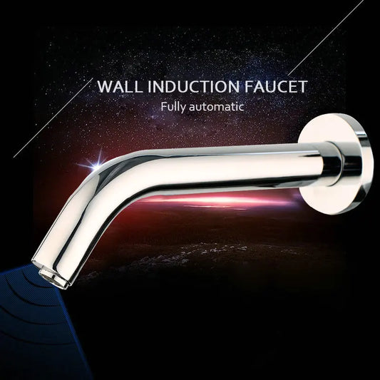 Artfan lighting Black Chrome Sensor Bathroom Sink Mixer Tap Faucet – Wall Mount Automatic Touch