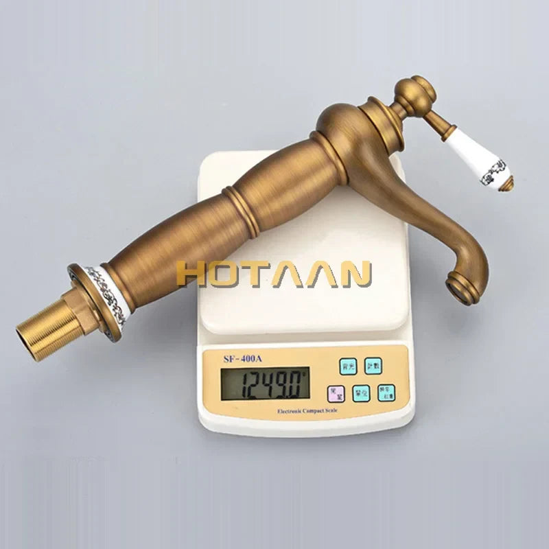 Artfan Antique Bronze Brass Basin Faucet - Luxury Europe Style Mixer Tap