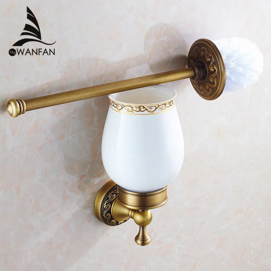 Artfan Antique Bronze Brass Toilet Brush Holder for Bathroom Accessories