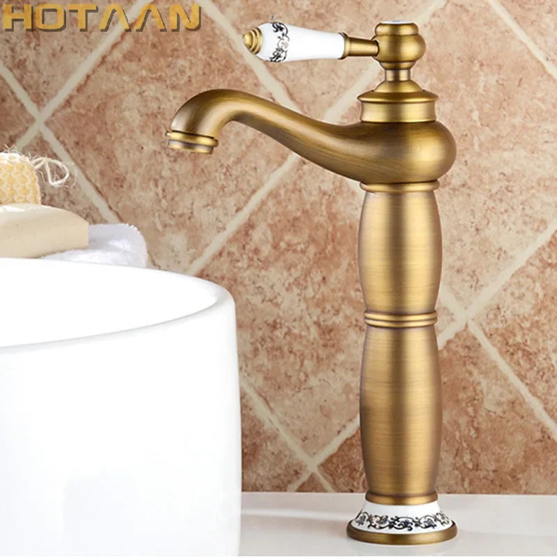 Artfan Antique Bronze Brass Basin Faucet - Luxury Europe Style Mixer Tap