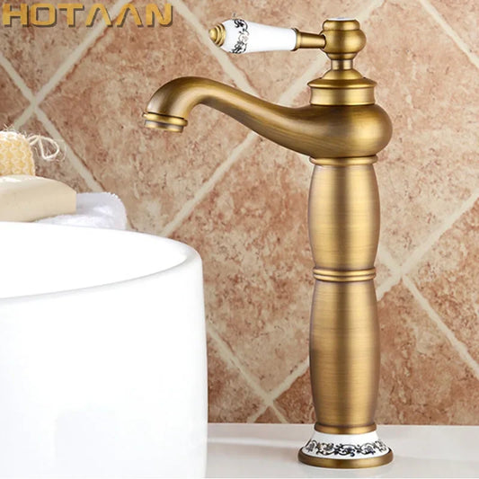Artfan Antique Bronze Brass Basin Faucet - Luxury Europe Style Mixer Tap