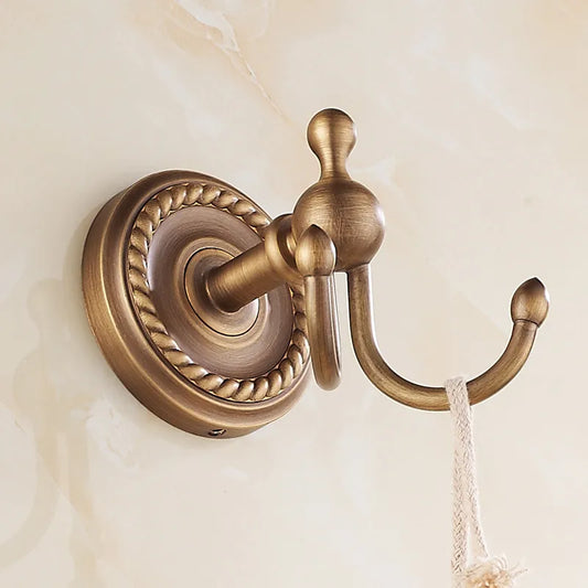 Artfan Antique Brass Robe Hook Coat Towel Hanger Wall Bathroom Accessories