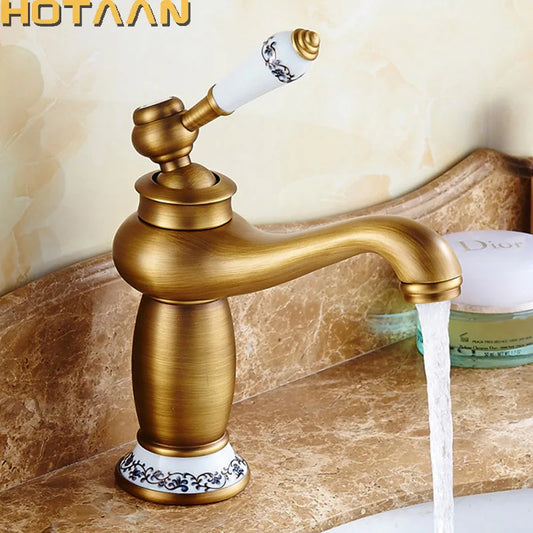 Artfan Antique Bronze Single Handle Basin Faucet