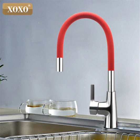 Artfan 360° Silica Gel Nose Kitchen Faucet Cold Hot Water Mixer 1301R