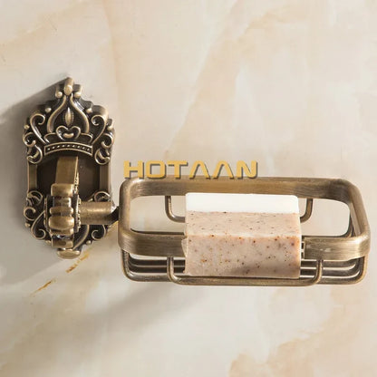 Artfan Antique Brass Wall Mount Soap Basket for Bathroom Essentials