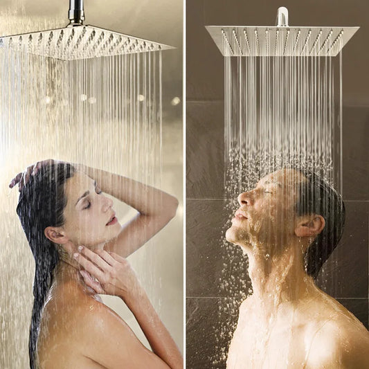 Artfan 16" Stainless Steel Ultrathin Rainfall Shower Head Chrome - Large Flow