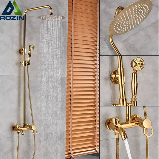 Artfan 3-way Shower Faucet Set with Rainfall and Waterfall Spout