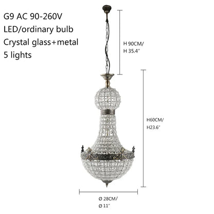 Artfan Art Deco Crystal LED Chandelier in 2 Sizes for Parlor, Bedroom, Lobby, Hotel