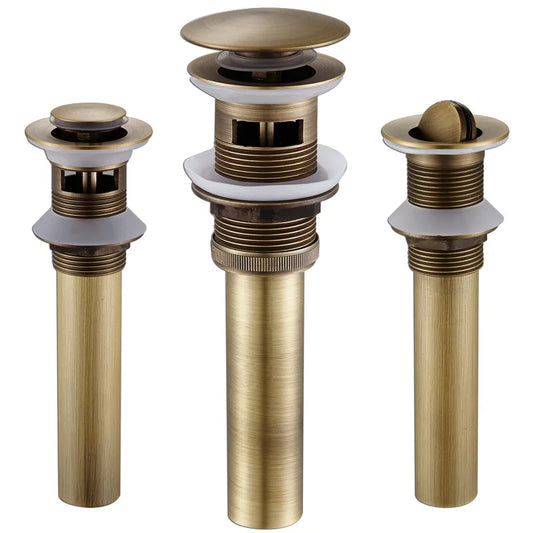 Artfan Antique Brass Vessel Sink Drain Strainer, Pop Up Stopper for Lavatory Basin