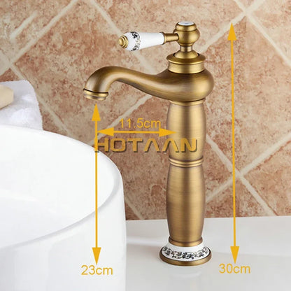 Artfan Antique Bronze Brass Basin Faucet - Luxury Europe Style Mixer Tap