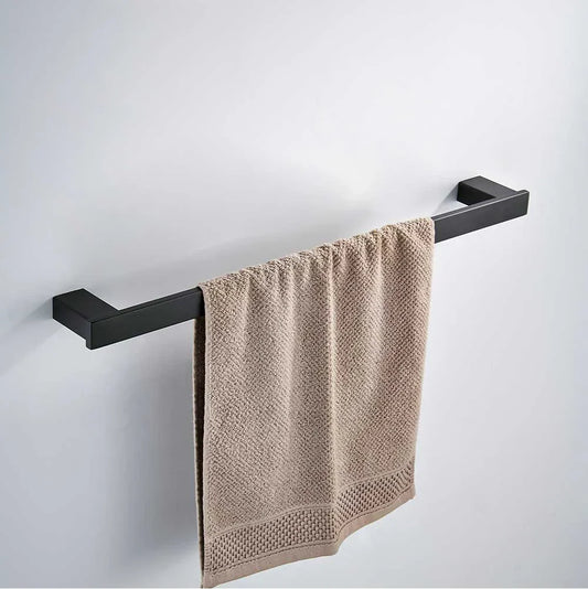 Artfan lighting Black Matte Bathroom Hardware Set: Paper Holder, Toothbrush Holder, Towel Bar