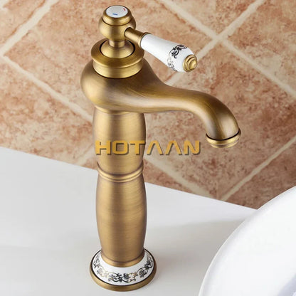 Artfan Antique Bronze Brass Basin Faucet - Luxury Europe Style Mixer Tap