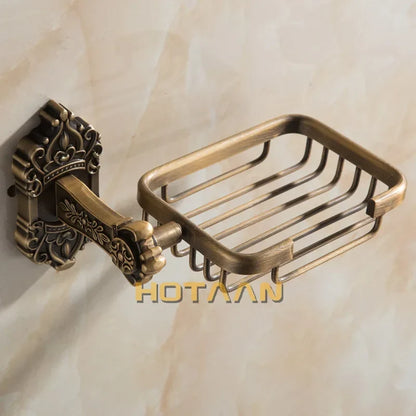 Artfan Antique Brass Wall Mount Soap Basket for Bathroom Essentials