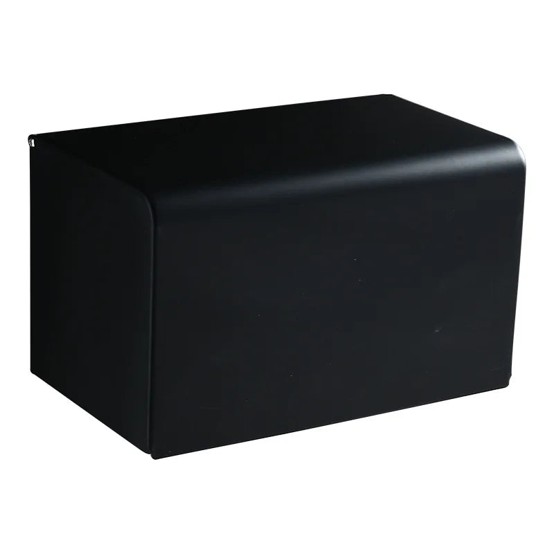 Artfan lighting Black Aluminum Bathroom Paper Holder: Elegant Tissue Box Rack & Toilet Paper Holder