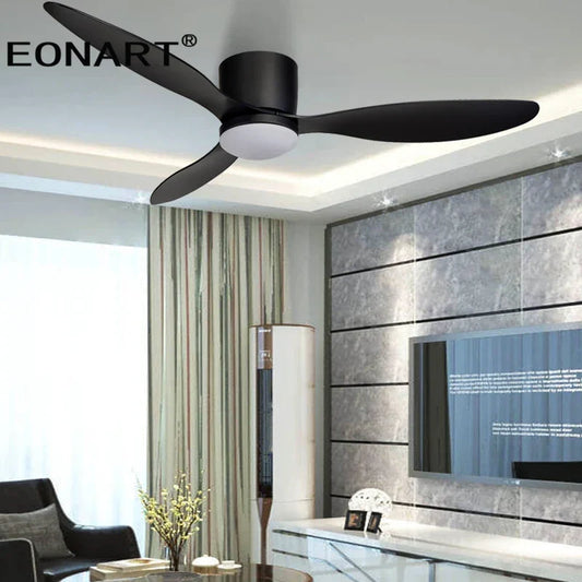 Artfan 52" Black DC Ceiling Fan with LED Light and Remote Control