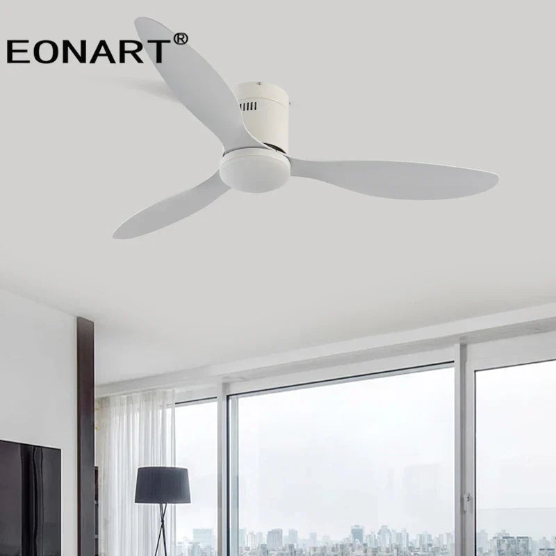 Artfan 52" Black DC Ceiling Fan, Remote Control, No Light